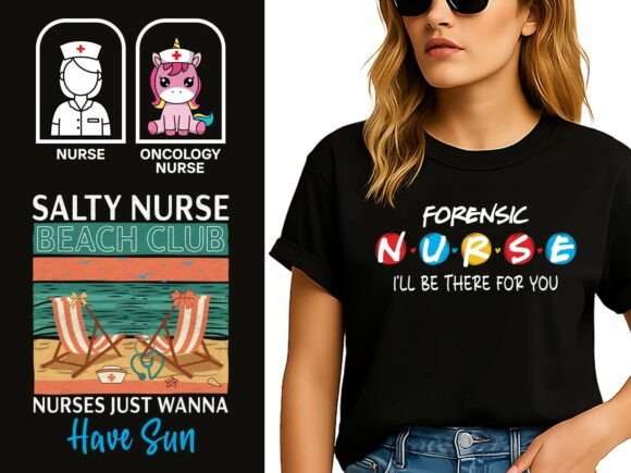Download Fun &amp; Stylish Nurse Graphic T-shirt - Premium Resources