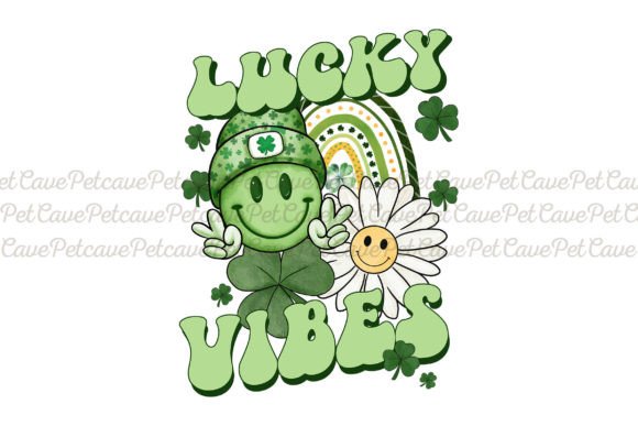 Download Lucky Vibes Retro St. Patrick's Day PNG - Retro st. patrick's day Collection