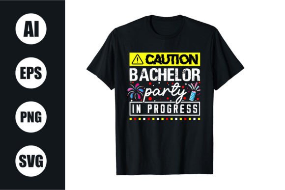 Download Bachelor Party Retro Wavy T Shirt Design - Wavy Collection