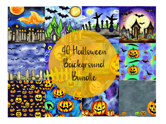 Download Watercolor Style 40 Halloween Background - Premium Resources