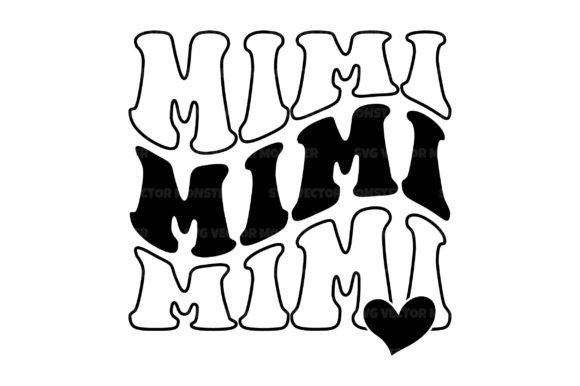 Download Mimi Wavy Stacked Svg Cut File - Wavy Collection