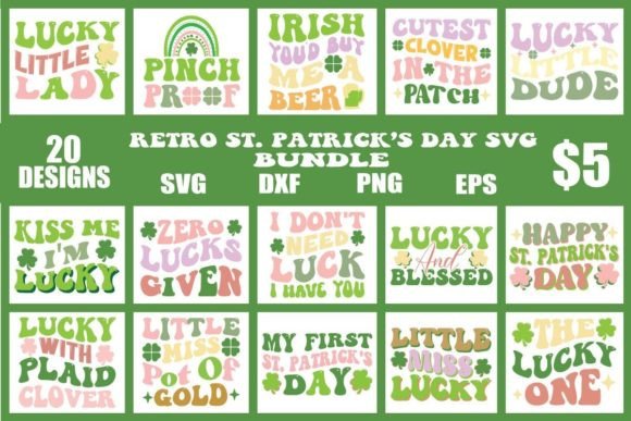 Download Retro St. Patrick's Day SVG Bundle - Retro st. patrick's day Collection