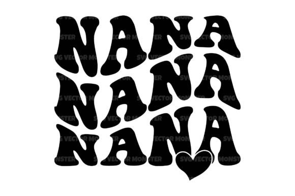 Download Nana Wavy Stacked Svg Cut File - Wavy Collection