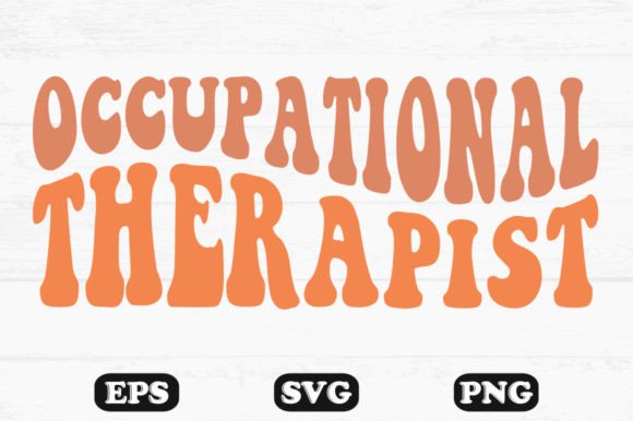 Download Occupational Therapist Retro Wavy T-shirt - Wavy Collection