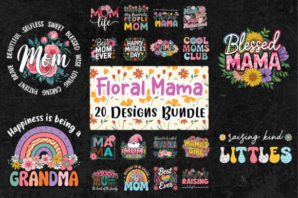 Download Floral Mama SVG Bundle - Mama svg Collection