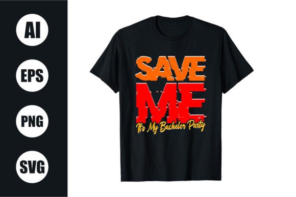 Download Bachelor Party Retro Wavy T Shirt Design - Wavy Collection