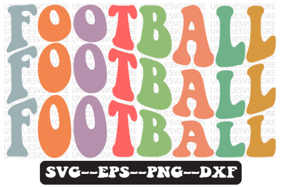 Download Football Wavy Retro Svg Design - Wavy Collection